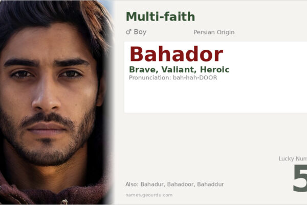 Bahador Name Meaning — Persian Origin, Boy Name & Details (2025)