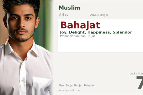Bahajat Name Meaning — Arabic Origin, Joy & Details (2025)