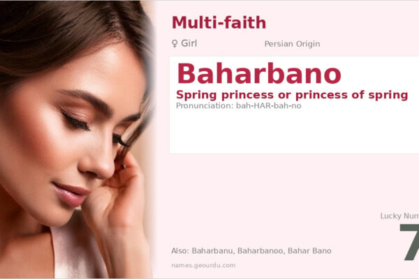 Baharbano Meaning — Persian Origin, Girl Name & Details (2025)