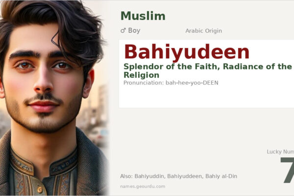 Bahiyudeen Name Meaning — Arabic Origin, Boy Name & Details (2025)