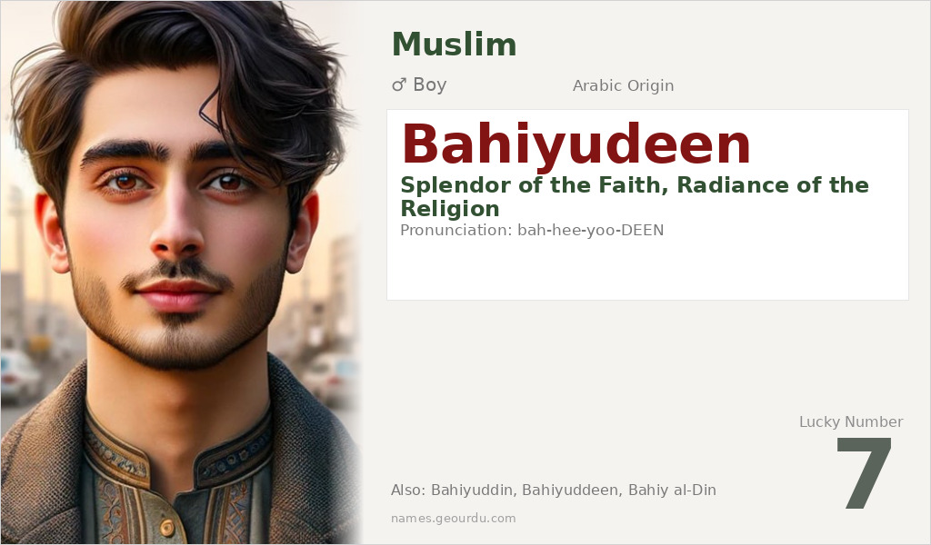 Bahiyudeen Name Meaning and Details