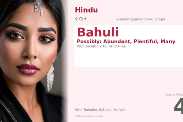 Bahuli Name Meaning — Origin, Gender & Details (2025)