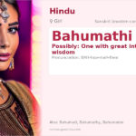 Bahumathi Name Meaning and Details