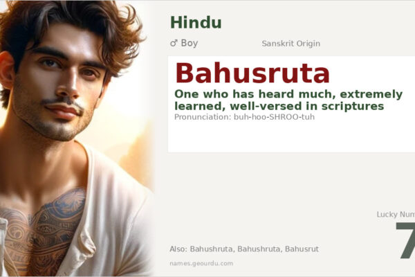Bahusruta Meaning — Sanskrit Origin, Boy Name & Details (2025)