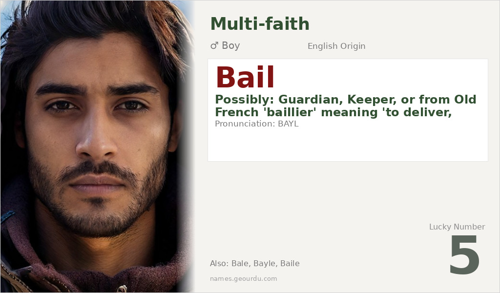 Bail Name Meaning and Details