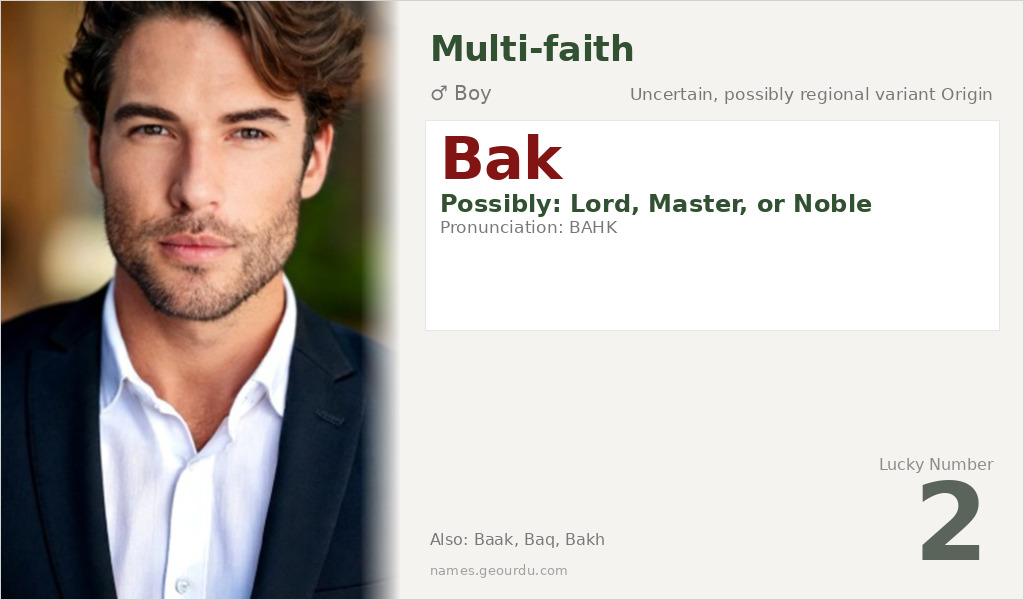 Bak Name Meaning and Details