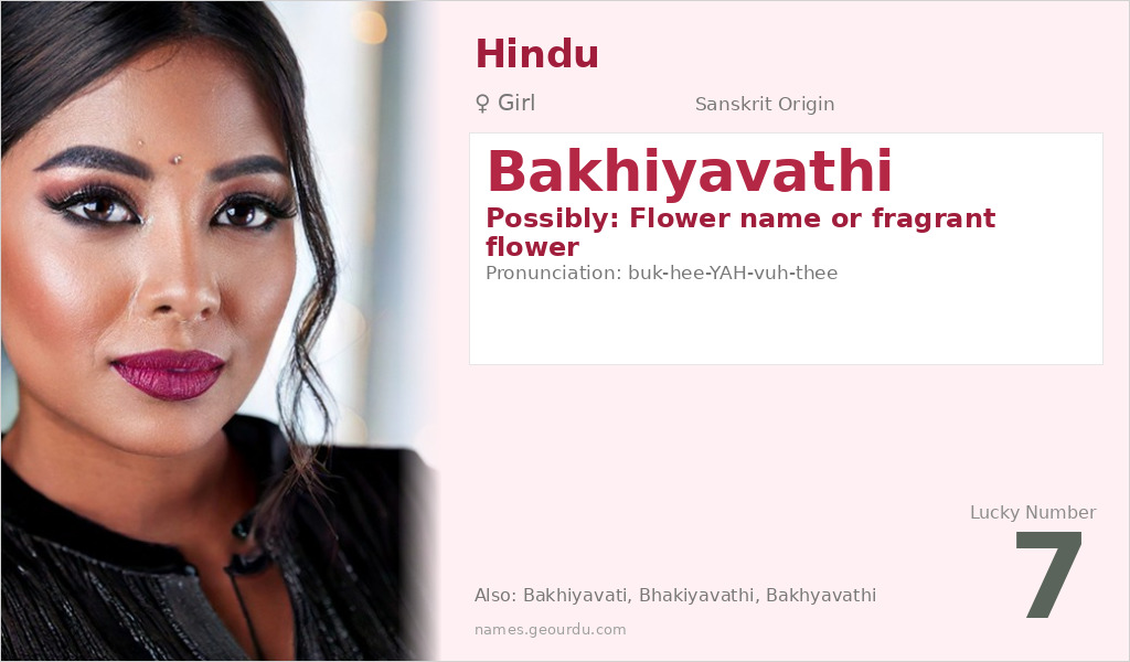Bakhiyavathi Name Meaning and Details