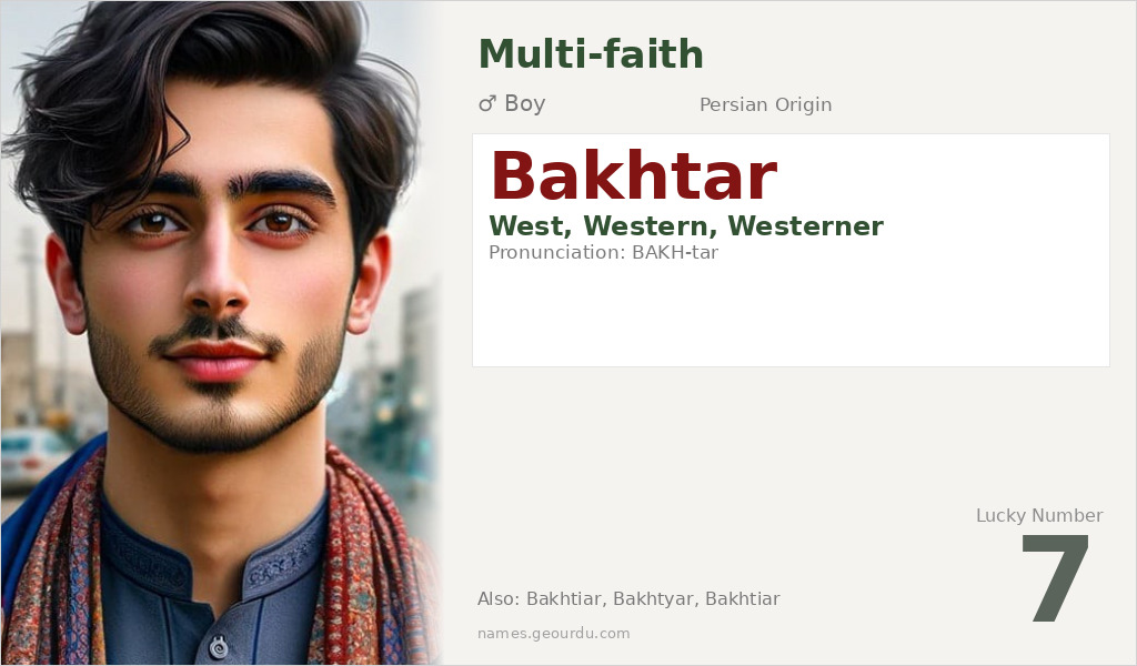 Bakhtar Name Meaning and Details