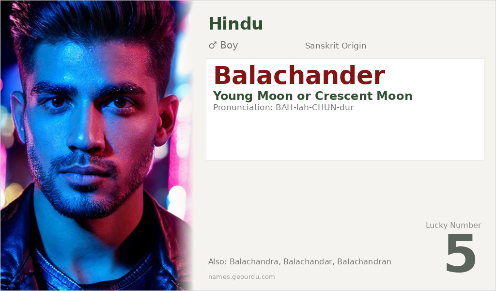 Balachander Name Meaning and Details