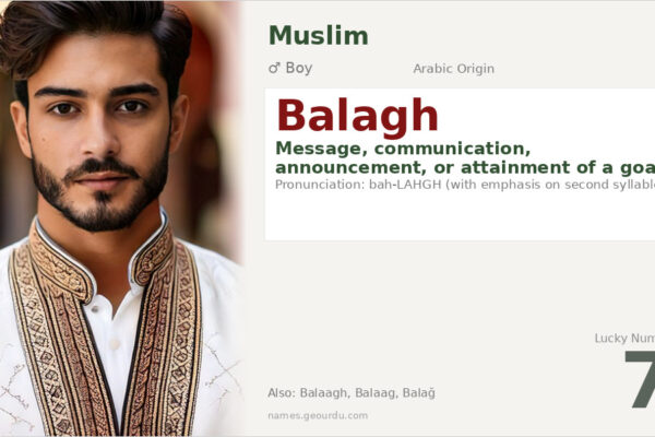 Balagh Name Meaning — Arabic Origin, Boy Name & Details (2025)