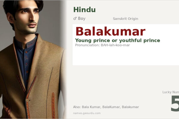 Balakumar Name Meaning — Sanskrit Origin, Hindu Boy Name & Details (2025)