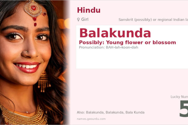 Balakunda Name Meaning — Origin, Gender & Details (2025)