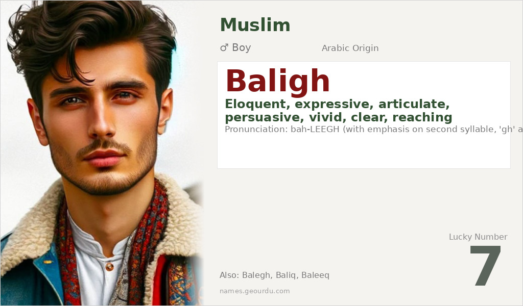 Baligh Name Meaning and Details