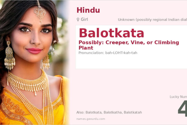Balotkata Name Meaning — Origin, Gender & Details (2025)