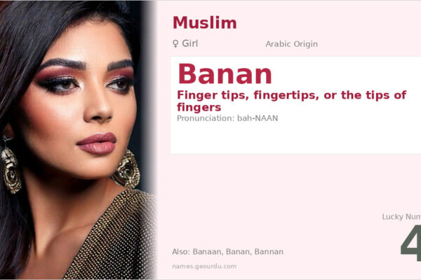 Banan Name Meaning — Arabic Origin, Girl Name & Details (2025)