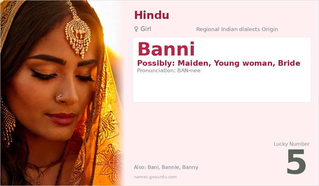 Banni Name Meaning and Details