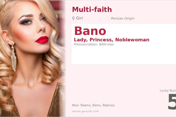 Bano Name Meaning — Persian Origin, Girl Name & Details (2025)