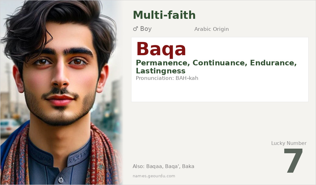 Baqa Name Meaning and Details