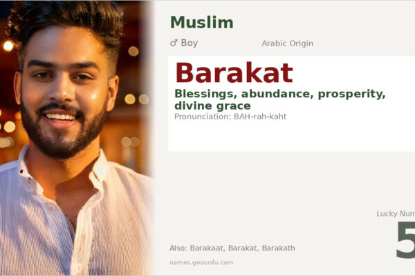Barakat Name Meaning — Arabic Origin, Blessings & Details (2025)