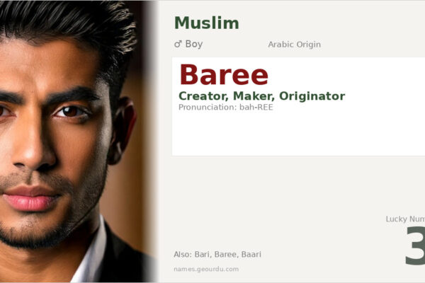 Baree Name Meaning — Arabic Origin, Boy Name & Details (2025)