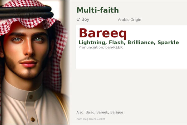Bareeq Name Meaning — Arabic Origin, Boy Name & Details (2025)
