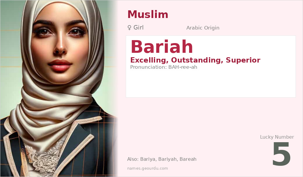 Bariah Name Meaning and Details