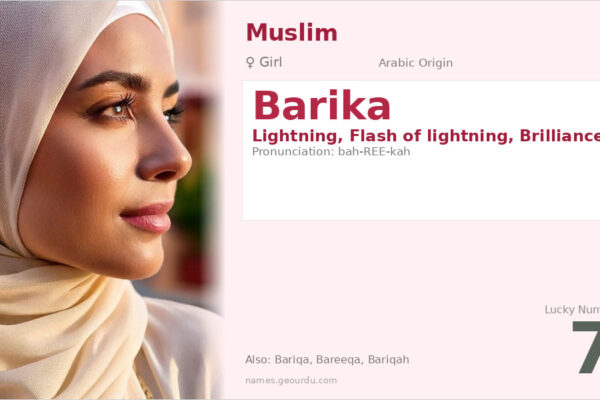 Barika Name Meaning — Arabic Origin, Girl Name & Details (2025)