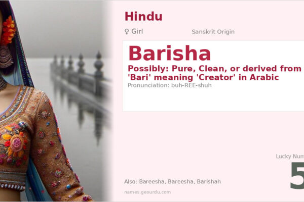 Barisha Name Meaning — Origin, Gender & Details (2025)