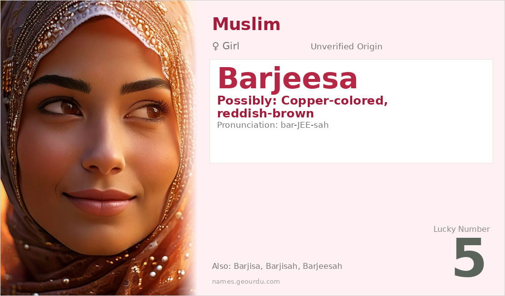 Barjeesa Name Meaning and Details
