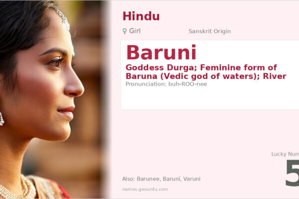 Baruni Name Meaning — Sanskrit Origin, Hindu Goddess & Details (2025)
