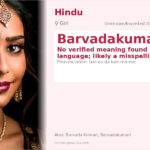 Barvadakumari Name Meaning and Details