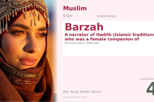 Barzah Name Meaning — Arabic Origin, Girl Name & Islamic History (2025)