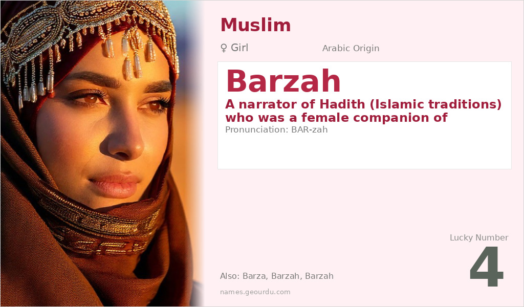 Barzah Name Meaning and Details