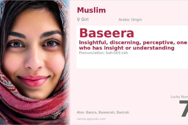 Baseera Name Meaning — Arabic Origin, Girl Name & Details (2025)
