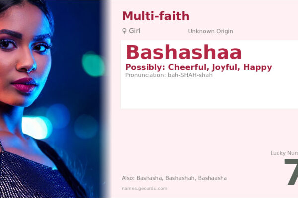 Bashashaa Name Meaning — Origin, Gender & Details (2025)