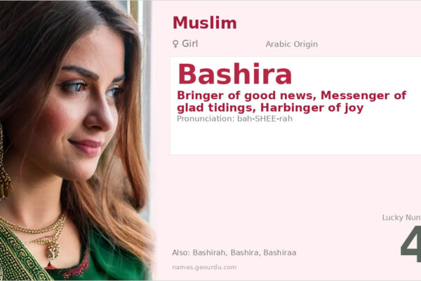 Bashira Name Meaning — Arabic Origin, Girl Name & Islamic Significance (2025)