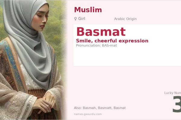 Basmat Name Meaning — Arabic Origin, Girl Name & Details (2025)