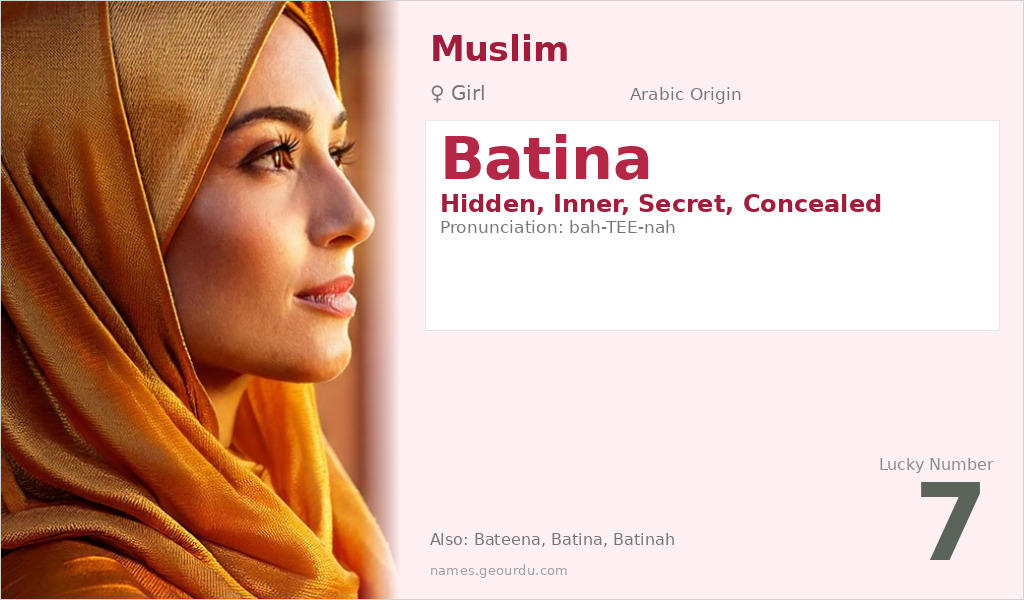 Batina Name Meaning and Details