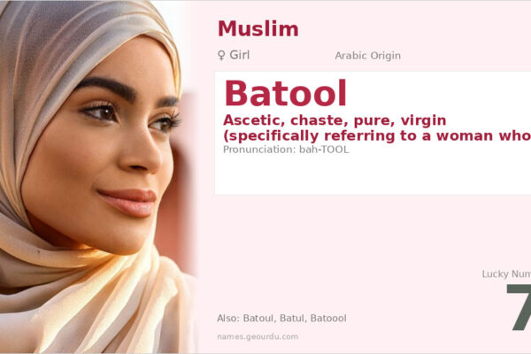 Batool Name Meaning — Arabic Origin, Girl’s Name & Islamic Significance (2025)