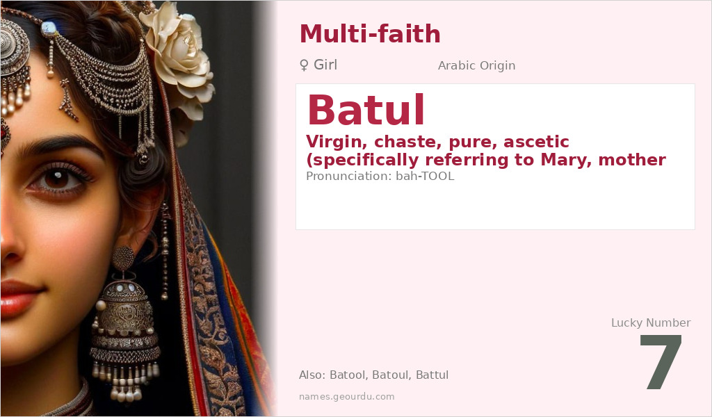 Batul Name Meaning and Details
