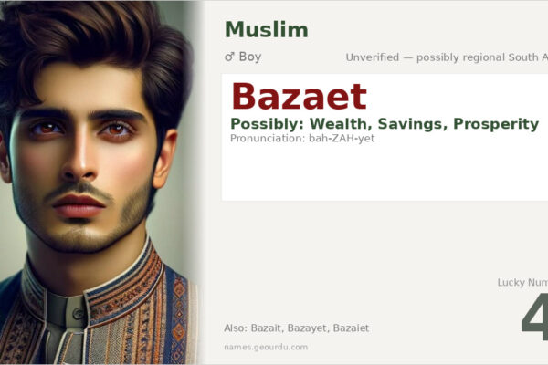 Bazaet Name Meaning — Origin, Gender & Details (2025)