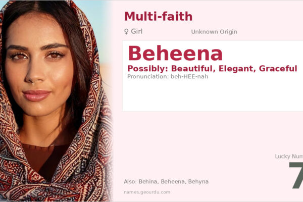 Beheena Name Meaning — Origin, Gender & Details (2025)