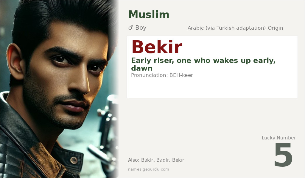 Bekir Name Meaning and Details