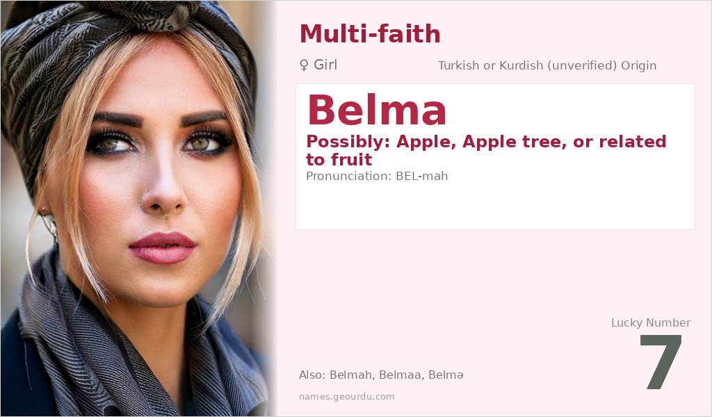 Belma Name Meaning and Details