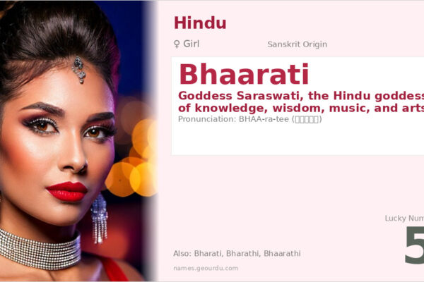 Bhaarati Name Meaning — Sanskrit Origin, Goddess Saraswati & Details (2025)