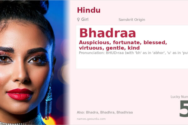 Bhadraa Name Meaning — Sanskrit Origin, Girl Name & Details (2025)