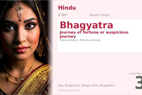 Bhagyatra Name Meaning — Sanskrit Origin, Girl Name & Details (2025)