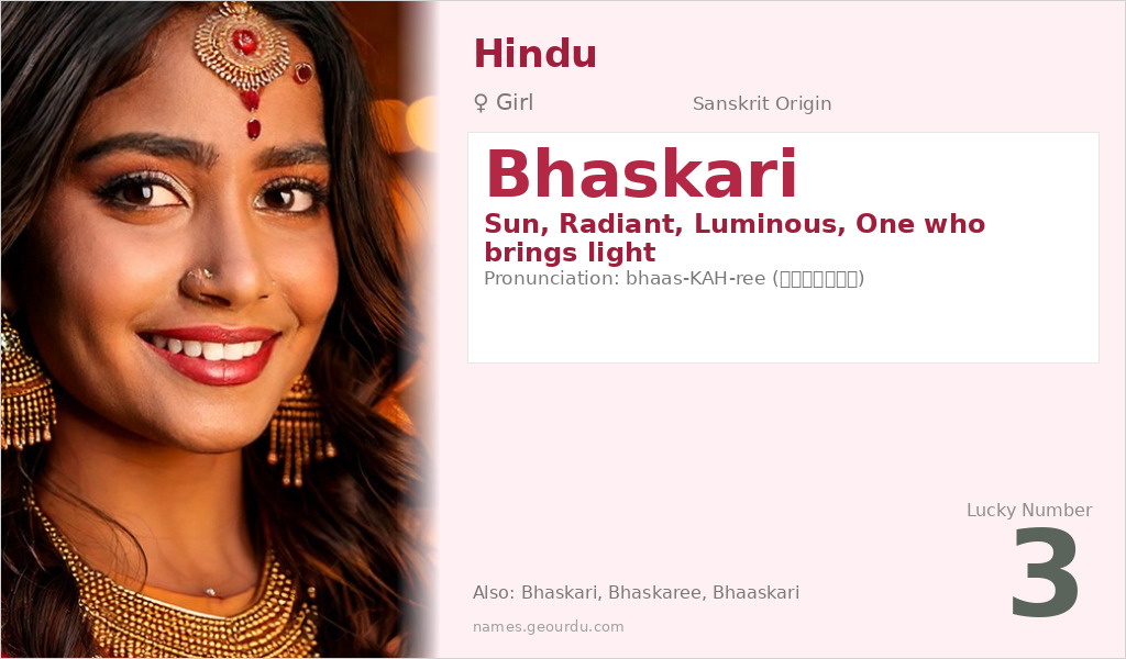 Bhaskari Name Meaning and Details