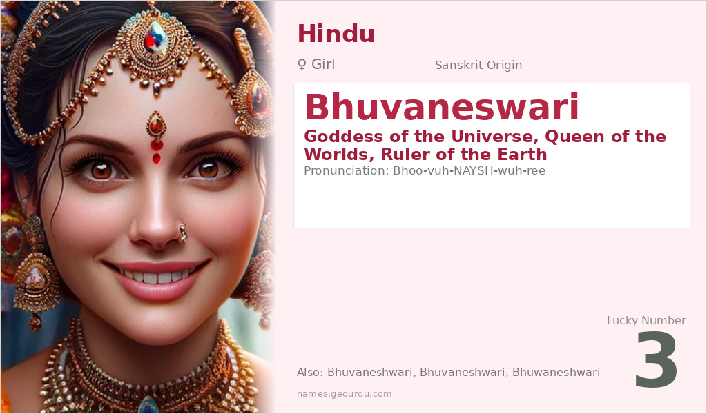 Bhuvaneswari Name Meaning and Details