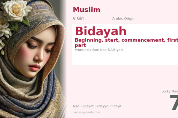 Bidayah Meaning — Arabic Origin, Girl Name & Details (2025)